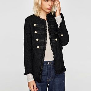 Zara tweed band jacket